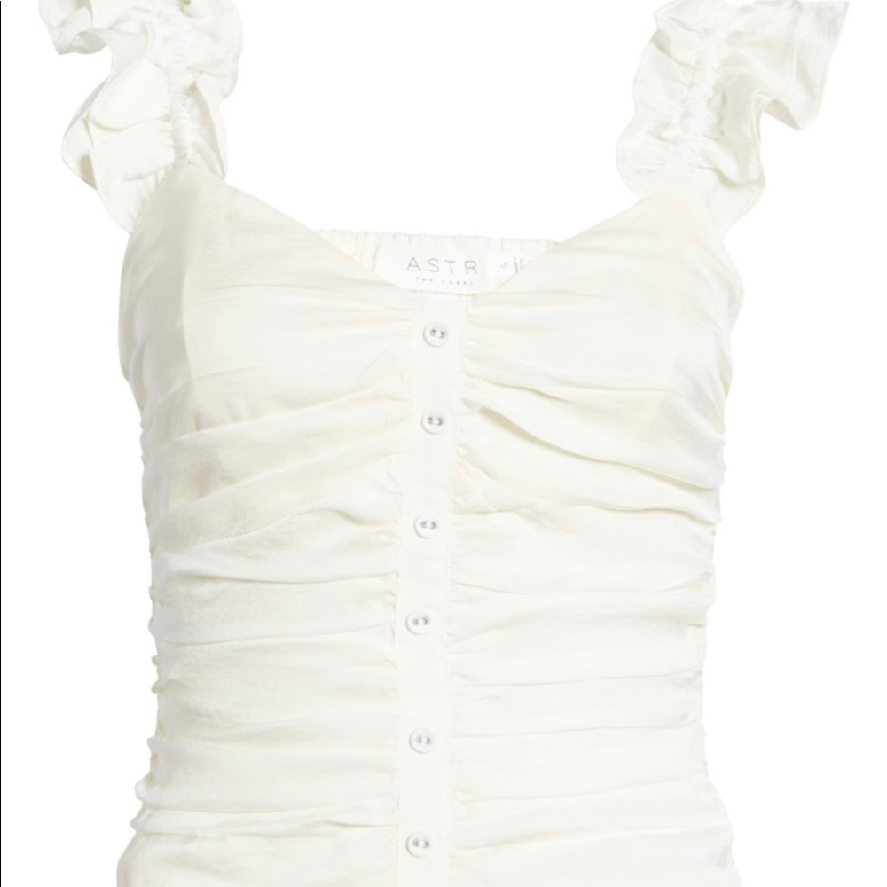 ASTR Ruched Ruffled Shoulder Tank - MSRP $59 - Picture 2 of 2